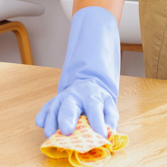 Rubber Household Gloves - Cotton Lined Dishwashing Kitchen Gloves (2 Pair,  Small)
